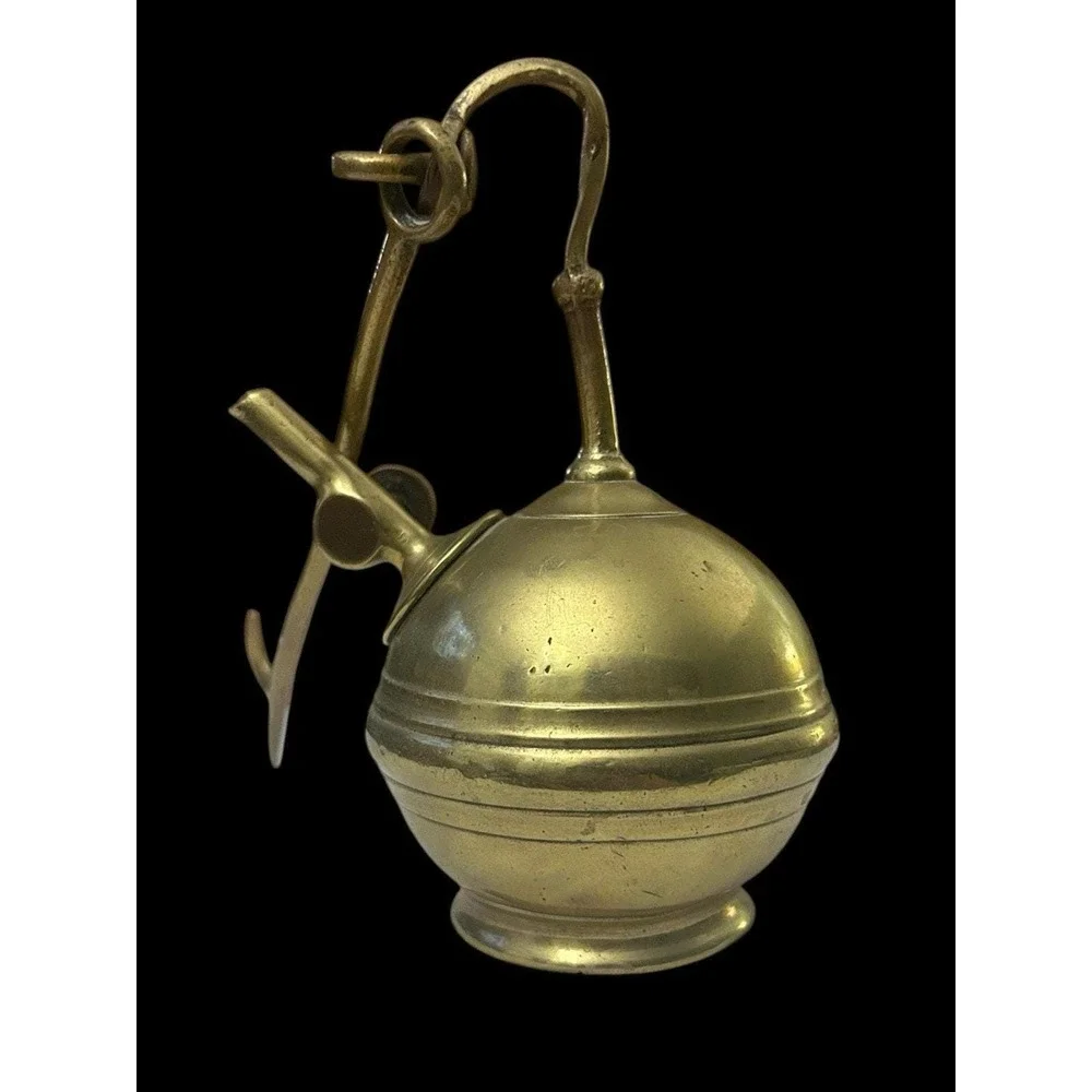 Antique 19th Century French Brass Utility Workshop/Apothecary Torch Lamp